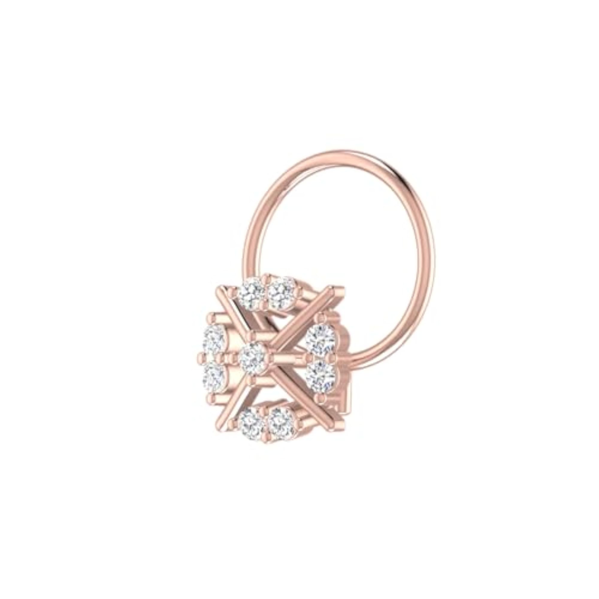 Women's 9K BIS Hallmarked Rose Gold Stud Nosering